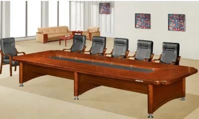 Rectangle U Shaped Solid Wood Middle Hole Conference Table