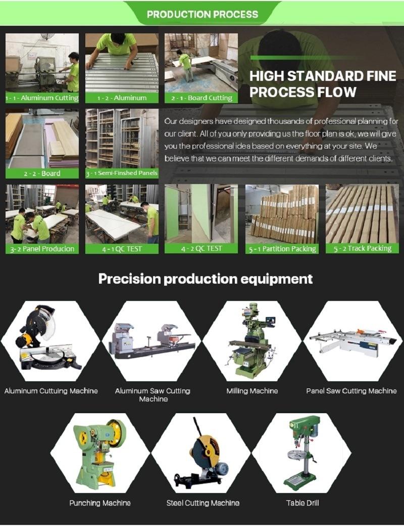 Soundproof Plywood Partition Wallboard Folding Wood Sliding Door Folding Partition