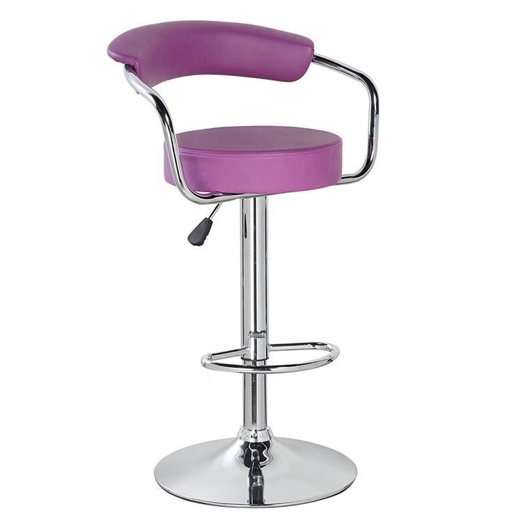 Swivel Bar Chair with Footrest Revolving Leisure Bar Stool