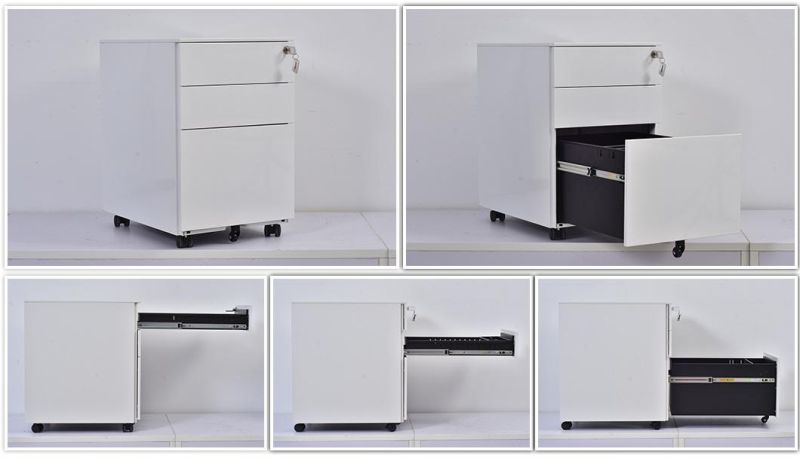 Office Metal 3 Drawer File Cabinet Storage with Lock