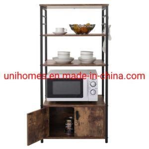 5 Tier Bookshelf with Cabinet for Home and Office Wood and Metal Bookcase