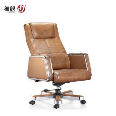 Revolving Comfortable Leather Office Furniture High Back Office Chair for Boss Manager
