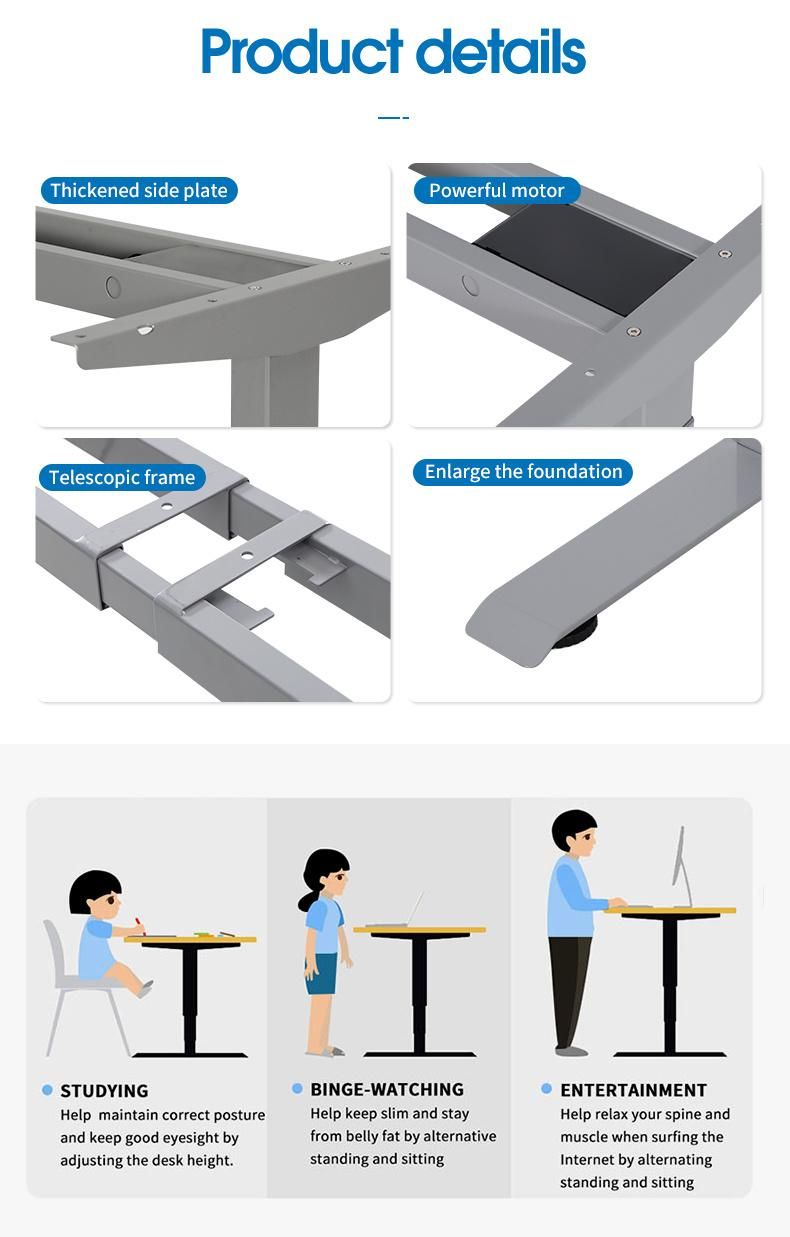 Definitely Worth The Price Electric Adjustable Stand up Desk with 3 Sgements