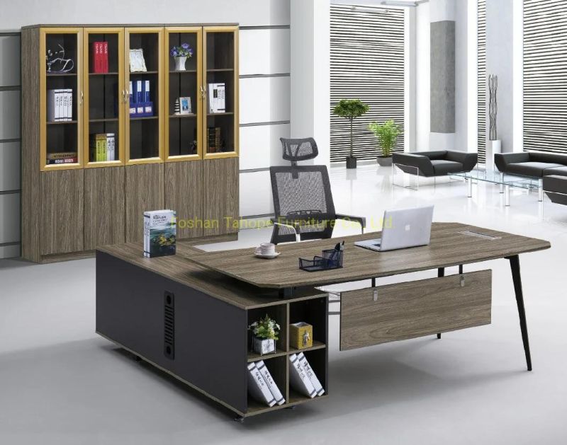 Curve Desktop Melamine Executive Office Furniture Manager Desk