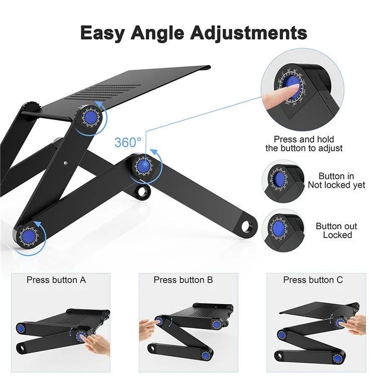 Home Portable Laptop Desk Stand Adjustable Folding Computer Desk