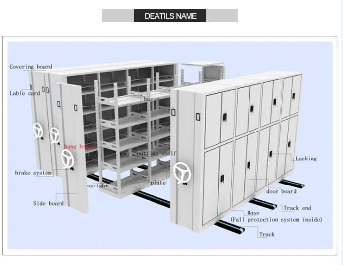 Professional Metal Movable Archive Mass Shelf /Mobile Compactor