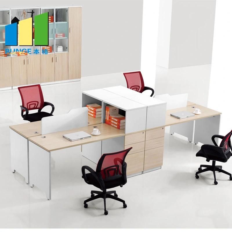 L Shape Aluminum Modular Office Partitions Workstations with Steel Leg