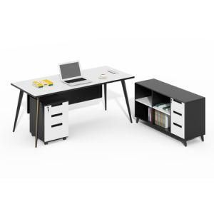 White Luxury Large Office Table Executive CEO Desk Office Table