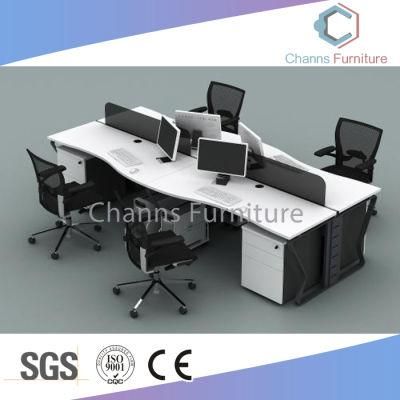 Simple Design Office Furniture White Straight Shape Workstation (CAS-W31446)