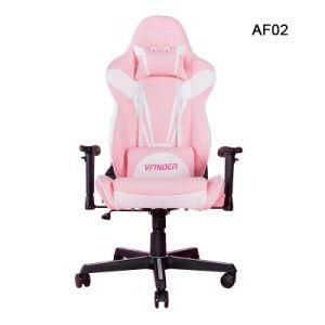 Pink Gaming Chair Racing High Back Computer Desk Chair PU Leather Chair Af02