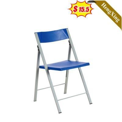 Modern Furniture Blue PP Plastic Office Chair School Metal Frame Student Training Chair