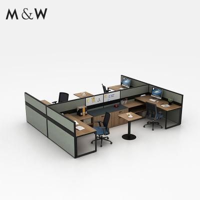 Good Quality Partitions Cubicles Partition System Desk Design Modular 4 Person Workstation Office Workstation