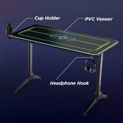 Wholesale Large T-Shaped Touch Screen RGB Lighting Gaming Desk