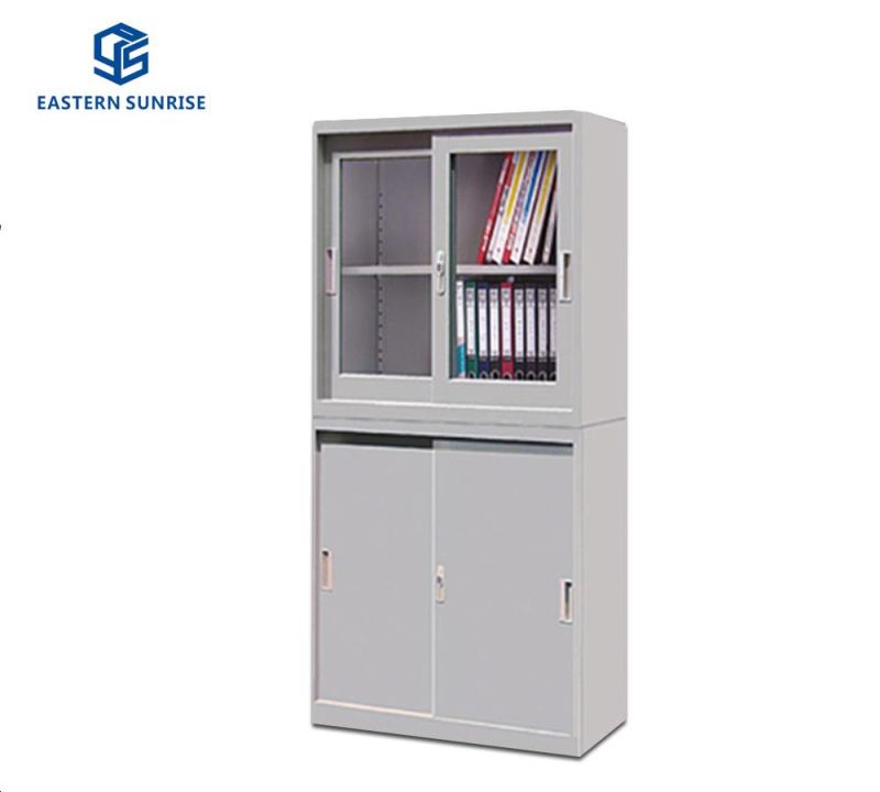 Modern Glass Door Filing File Steel Office Cabinet