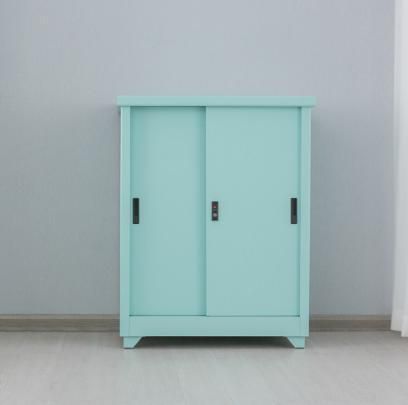Metal Storage Cabinets Wardrobe Colorful Sliding Door Cabinet Kitchen Cabinet
