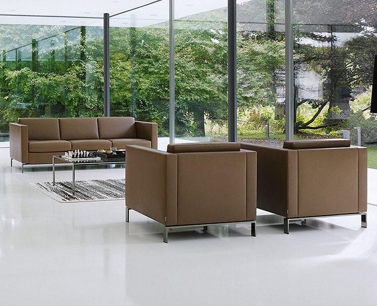 Modern Design Synthetic Leather Sofa Set for Office Room