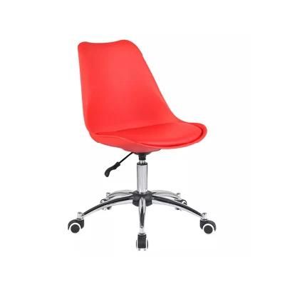 Leisure Fashionable Office Chair Low Back Plastic Frame with Soft Cushion
