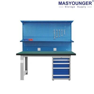 Modern Garage Workbench Chargeable Antistatic Top ESD Steel Workbench