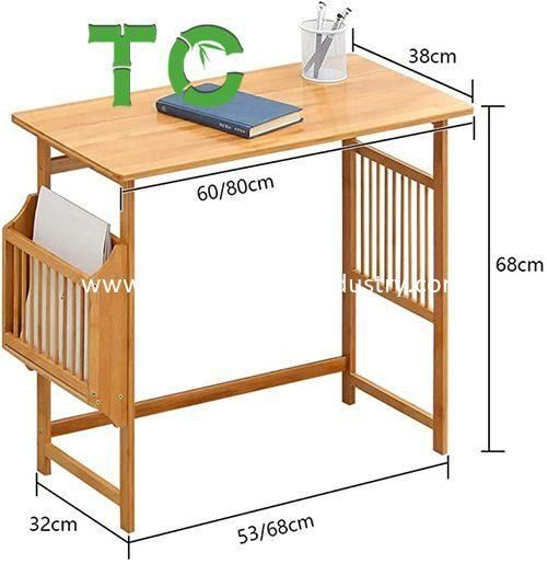 Natural Computer Desk with Storage Home Office Desk Laptop Study Writing Table