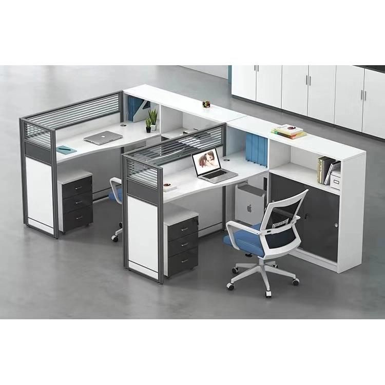 Modern Office Desk Furniture Melamine 4 Person Office Workstations