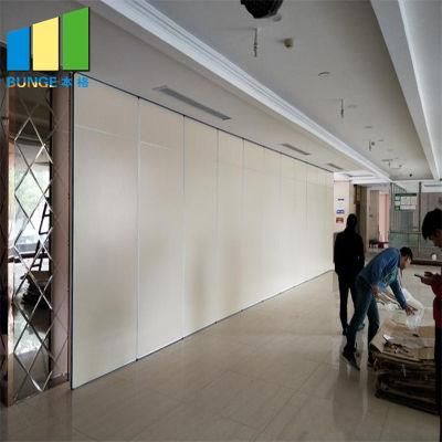 Meeting Room Acoustic Movable Partition Walls on Wheels and Track