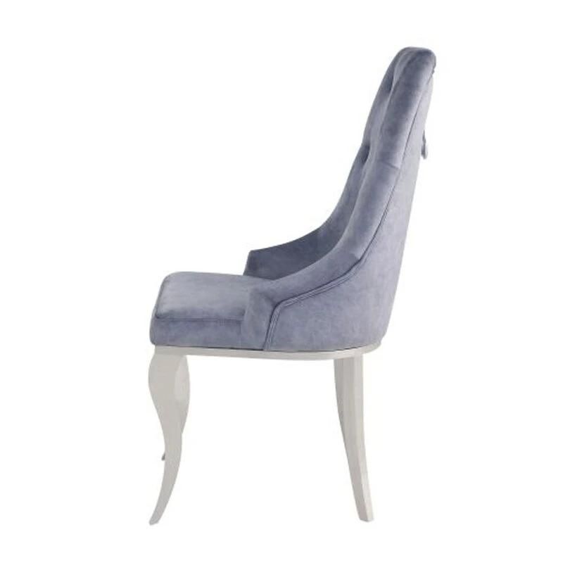 Modern High Back Velvet Luxury Dining Chair Metal Leg Velvet Fabric Stainless Steel Chairs