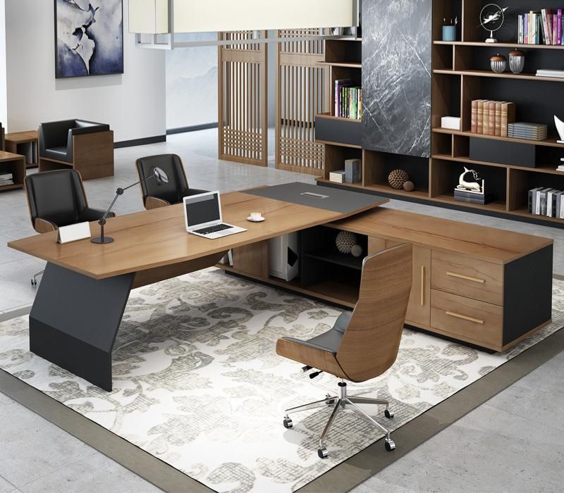 Competitive Office Executive L-Shape Manager Table for Office Room