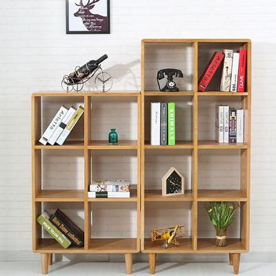 European Style Simple Eight Grid Solid Wood Bookshelf
