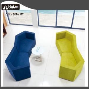 Modern New Design Fabric and PU Leather Leisure Colorful Customized Hotel and Office Sofa Set