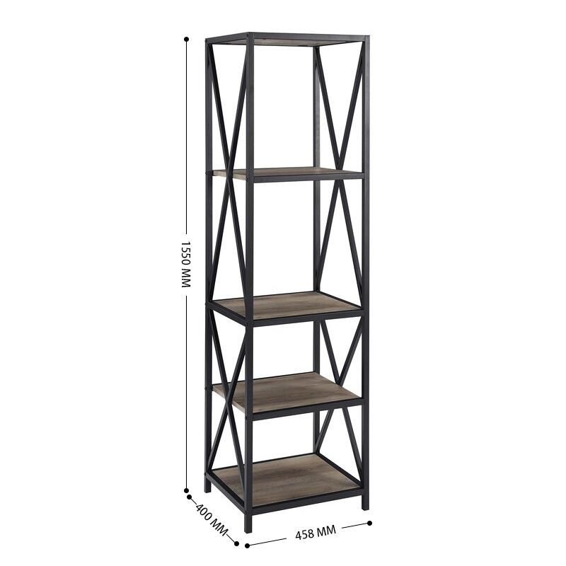 Book and Belongs Storage Shelf Rack with Wood Plates