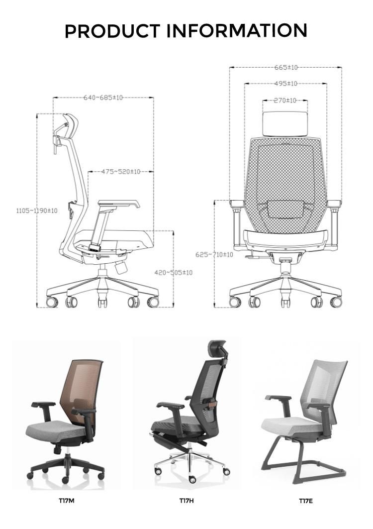 New Design Cheap Computer Furniture Ergonomic Office Staff Chair