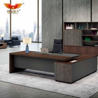 10 Year Factory Classic Modern Luxury Wooden Melamine Working L Shape Director Manager CEO Executive Office Furniture Office Desk