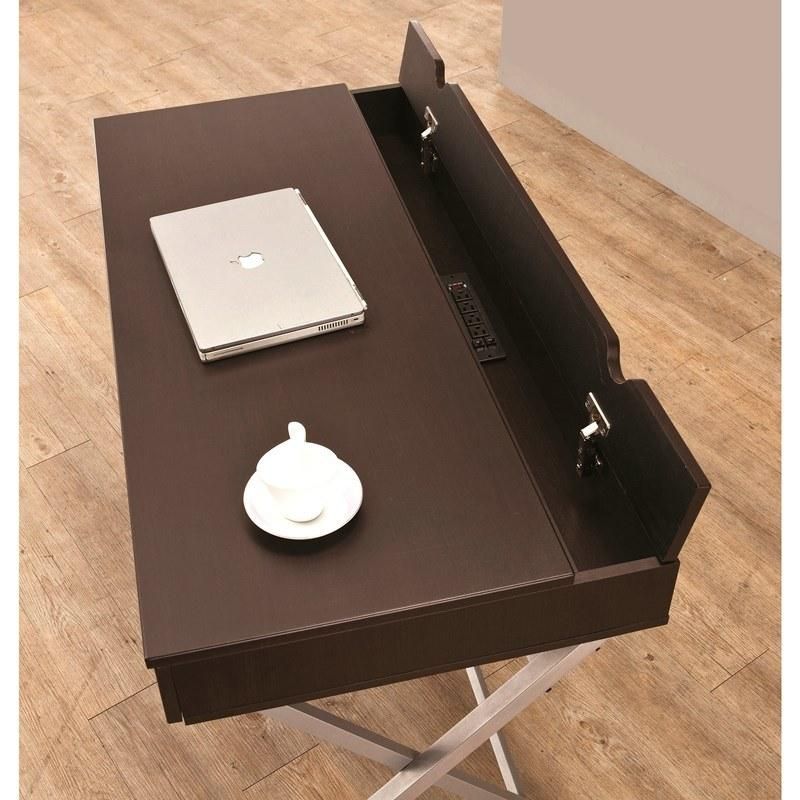 Modern Design Home Office Computer Writing Desk with Chrome Legs