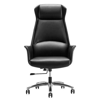 Nordic Style Modern Simple High Back Leather Swivel Computer Boss CEO Manager Office Chair