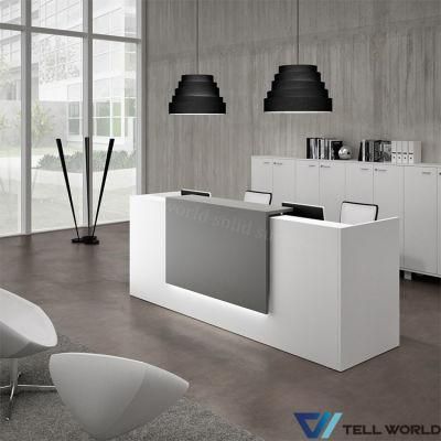 Modern Design Corian Solid Surface Office Reception Desk