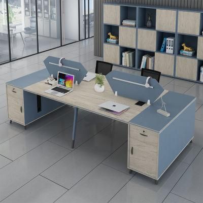 Chinese Modern Furniture Office 4 Person Modular Workstation Staff Desk Wholesale