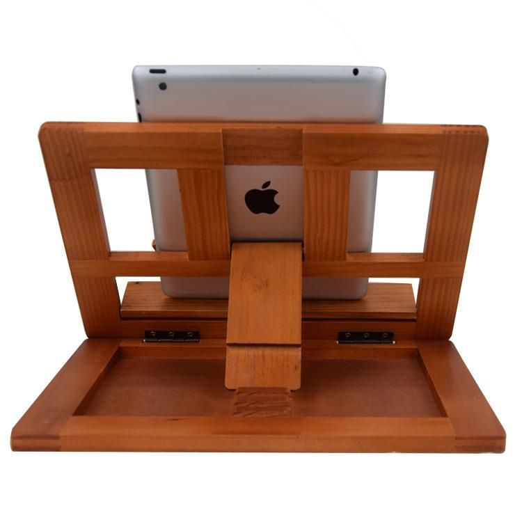 Wooden Laptop Book Holder Bookend Stand