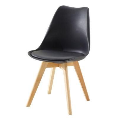 Tulip Dining Chair with Beech Legs Plastic Dining Chair