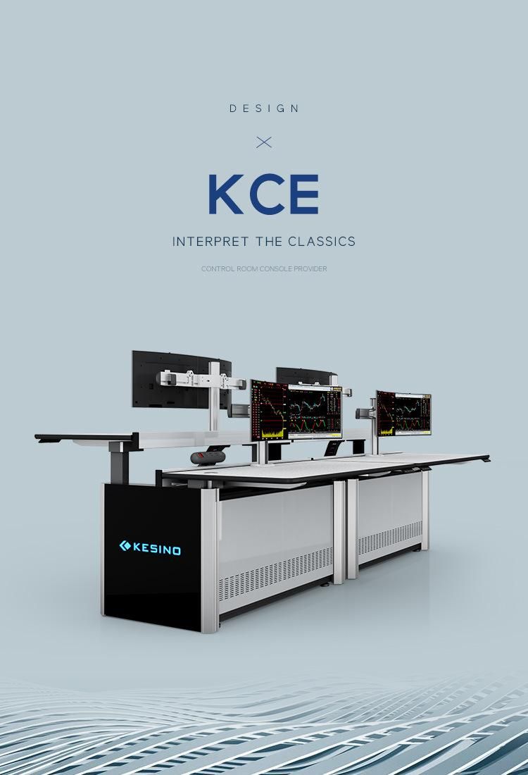 Kesino Innovative It Sit/Stand Workstation Dispatching Office Furniture Manufacturer Lifting Table Control Room Consoles