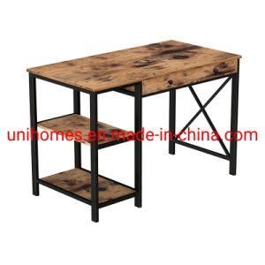 Computer Desk with Storage Shelves Study Writing Table for Home Office, Modern Simple Style