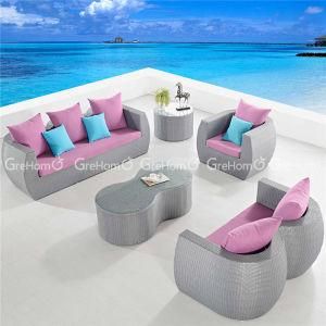 Outdoor Furniture Colorful Rattan Sofa Set with Cushion