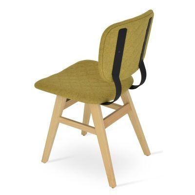 Dining Room Tulip Chairs with Natural Wood Leg and PP Seat Plastic Dining Chairs