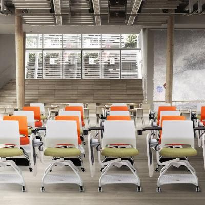 Wholesale Mesh Stackable Ergonomic Conference and Office Training Chair with Plastic Writing Pad