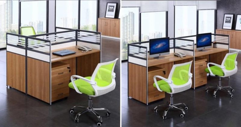 Modular Office Glass Cubicle Partitions Wooden Melamine Used Office Desks