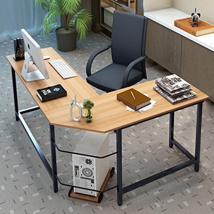 Simple and Atmospheric High-Quality Steel Wood Corner L-Shaped Desk