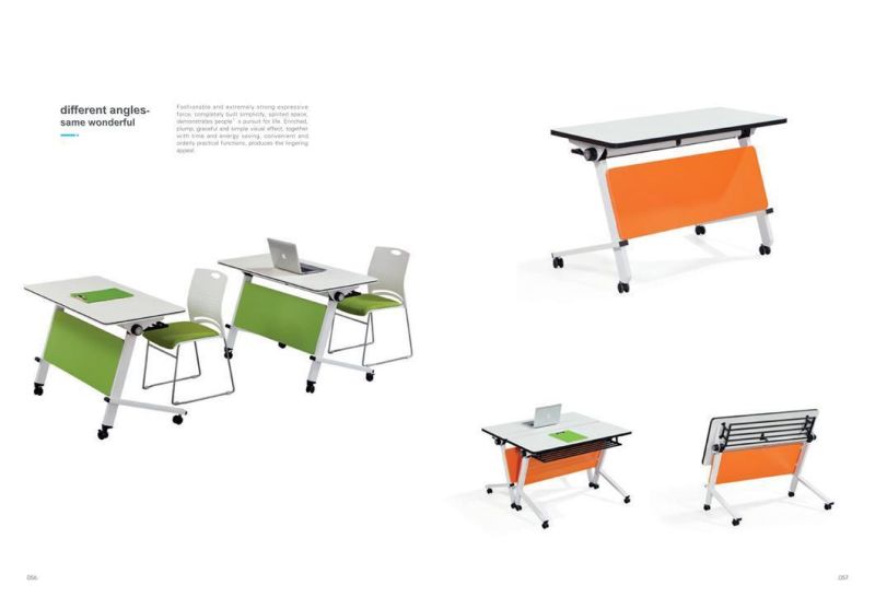 Laptop Folding Standing Movable Stackable Sliding Hardware Computer Study Office Table Training Desk