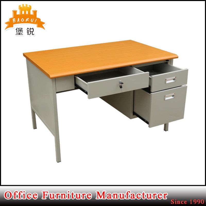 MDF Desktop Steel Single Cabinet Office Table