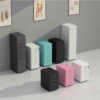 3 5 6 8 Drawers Colorful Steel Stationery Storage Cabinet