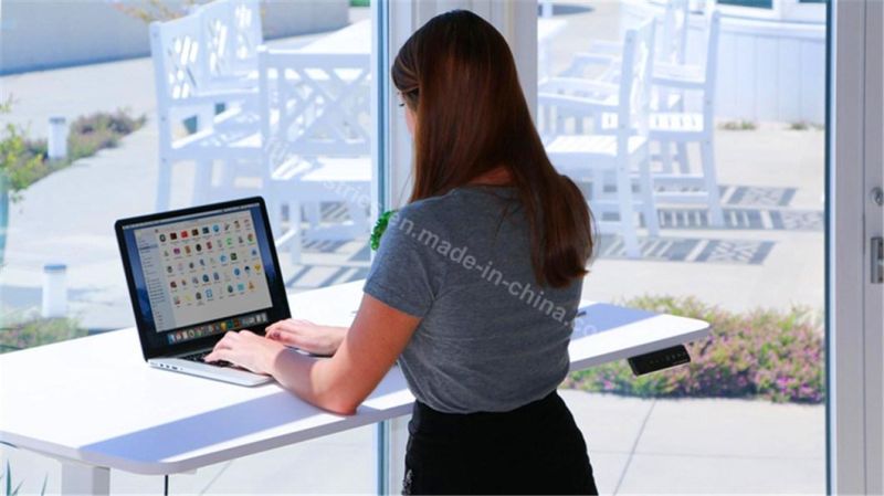 Three Stage Lifting Table Sit Stand Adjustable Table Desk Frame