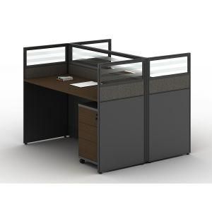 Wear Resistant Office Melamine Partition Workstation for 2 People Office Desk